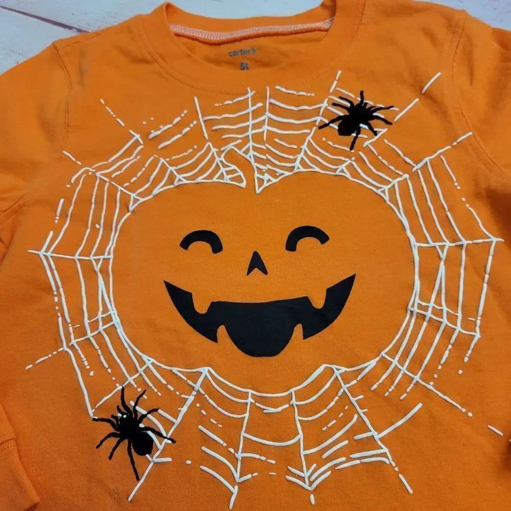 Carter's Halloween jack-o-lantern shirt 5T